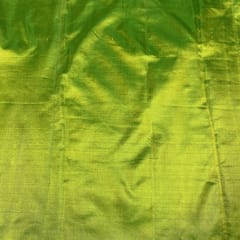 Green Colour Two Tone Pure Silk Fabric