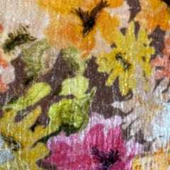 Multi Colour Shimmer Velvet Printed Fabric