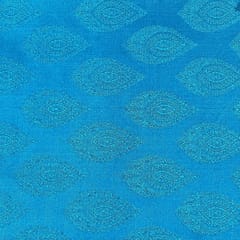 Blue Colour Pure Tanschui Silk Fabric