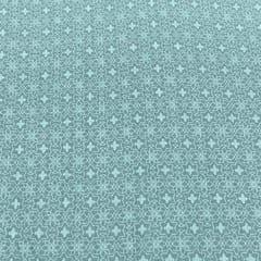 Blue Colour Cotton Silk Printed Fabric