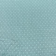 Blue Colour Cotton Silk Printed Fabric