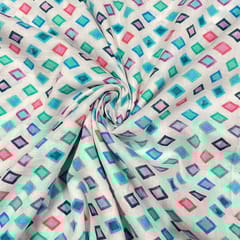 Multi Colour Cotton Silk Printed Fabric