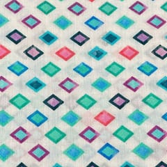 Multi Colour Cotton Silk Printed Fabric