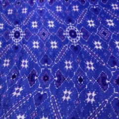 Purple Colour Cotton Silk Printed Fabric