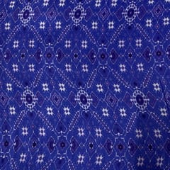 Purple Colour Cotton Silk Printed Fabric