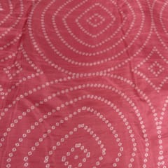 Pink Colour Pure Silk Printed Fabric