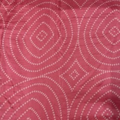 Pink Colour Pure Silk Printed Fabric