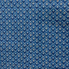 Blue Colour Cotton Cambric Printed Fabric