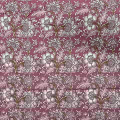 Pink Colour Cotton Cambric Printed Fabric