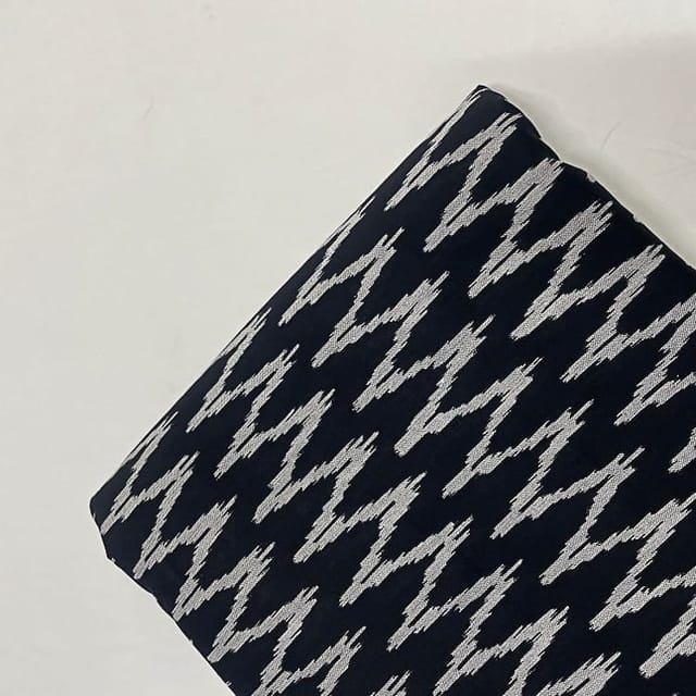 Black Colour Cotton Cambric Printed Fabric