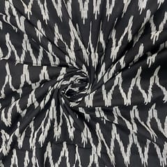 Black Colour Cotton Cambric Printed Fabric