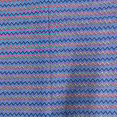 Sky Blue Colour Cotton Cambric Printed Fabric