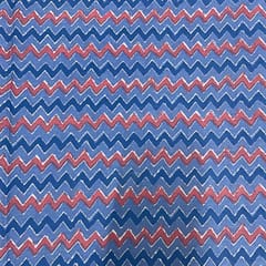 Sky Blue Colour Cotton Cambric Printed Fabric