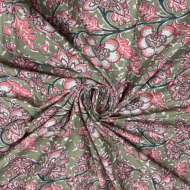 Multi Colour Cotton Cambric Printed Fabric
