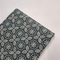 Olive Green Colour Cotton Cambric Printed Fabric