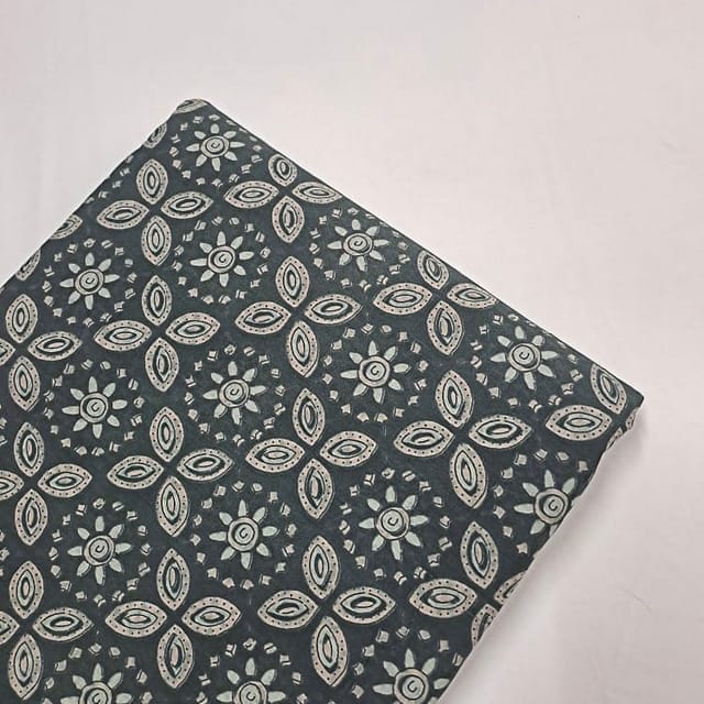Olive Green Colour Cotton Cambric Printed Fabric