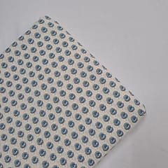 White Colour Cotton Cambric Printed Fabric