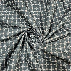 Olive Green Colour Cotton Cambric Printed Fabric