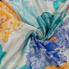 Multi Colour Japan Silk Digital Printed Fabric