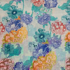 Multi Colour Japan Silk Digital Printed Fabric