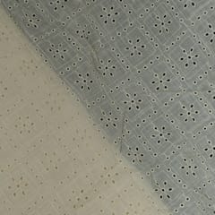 Dyeable Cotton Chikan Embroidered Fabric