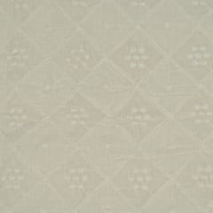 Dyeable Cotton Chikan Embroidered Fabric