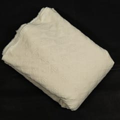 Dyeable Cotton Chikan Embroidered Fabric