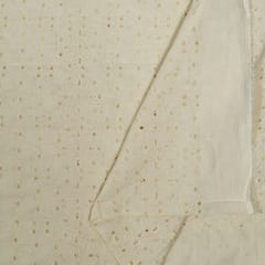 Dyeable Cotton Chikan Embroidered Fabric