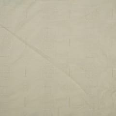 Dyeable Cotton Chikan Embroidered Fabric