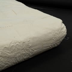 Dyeable Cotton Chikan Embroidered Fabric