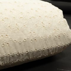 Dyeable Cotton Chikan Embroidered Fabric