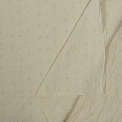 Dyeable Cotton Chikan Embroidered Fabric
