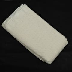 Dyeable Cotton Chikan Embroidered Fabric