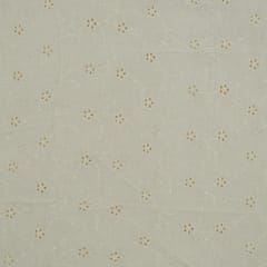 Dyeable Cotton Chikan Embroidered Fabric