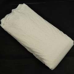 Dyeable Cotton Chikan Embroidered Fabric