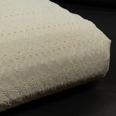 Dyeable Cotton Chikan Embroidered Fabric