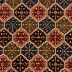 Multi Colour Velvet Print with Embroidered Fabric