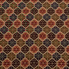 Multi Colour Velvet Print with Embroidered Fabric