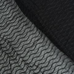 White Dyeable Georgette Embroidered Fabric