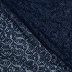 Cream Colour Georgette Embroidered Fabric