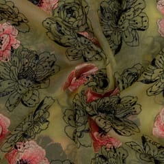 Pure Organza Embroidered Fabric