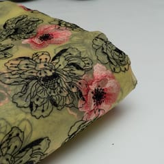 Pure Organza Embroidered Fabric