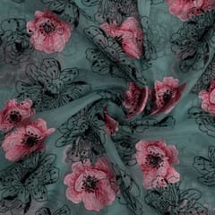 Pure Organza Embroidered Fabric
