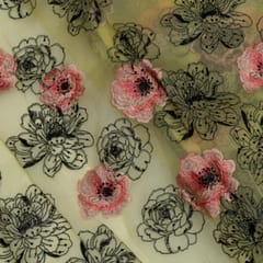 Pure Organza Embroidered Fabric