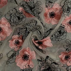Pure Organza Embroidered Fabric