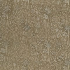 Fawn Colour Pure Organza Embroidered Fabric