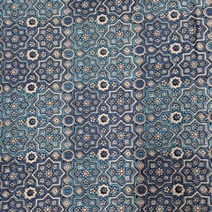 Rama Green Colour Cambric Cotton Printed Fabric