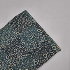 Rama Green Colour Cambric Cotton Printed Fabric