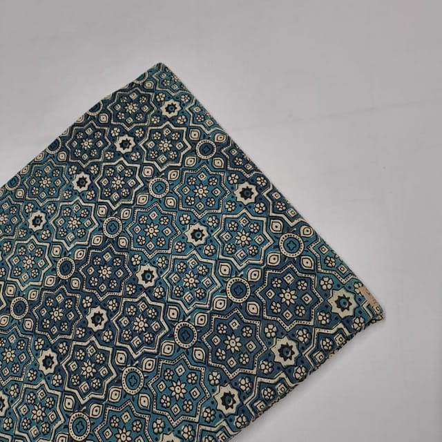 Rama Green Colour Cambric Cotton Printed Fabric
