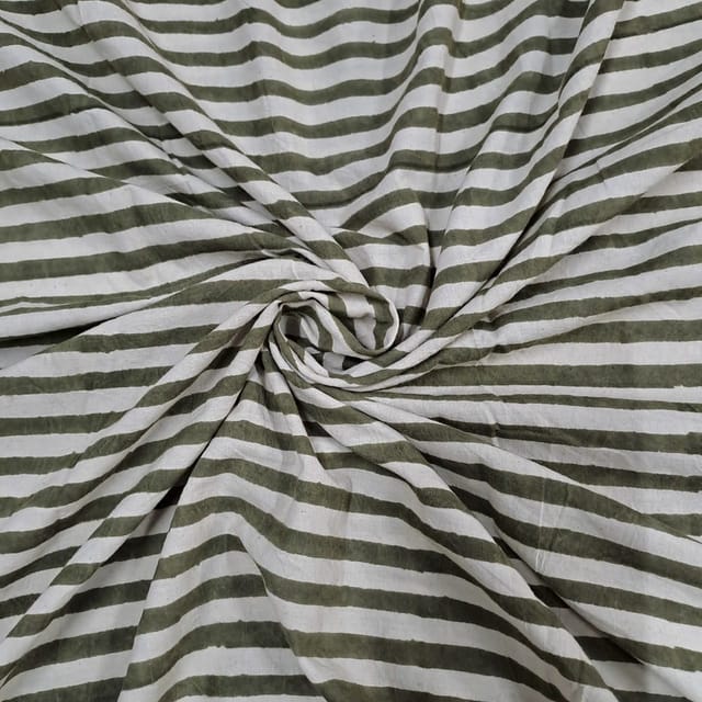 Mehendi Green Colour Cambric Cotton Printed Fabric